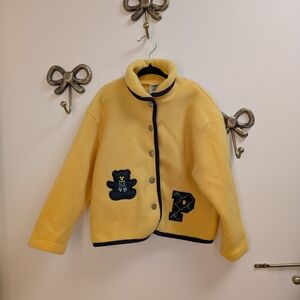 Yellow Kids Jacket with Bear Patch